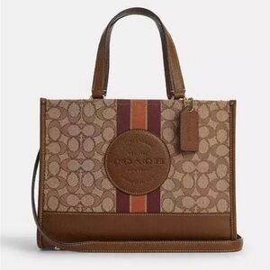 Coach Brown Dempsey Signature Tote Bag